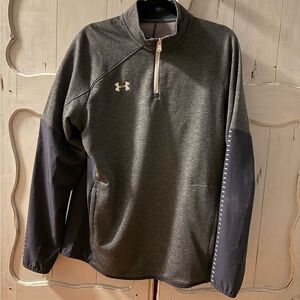 Under Armour Men's Gray and Navy ColdGear Athletic Long Sleeve